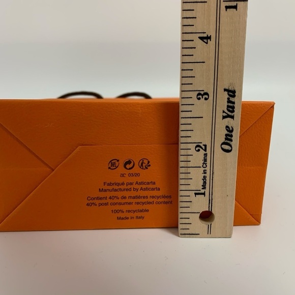 Hermes Italy made small empty shopping gift bag - Picture 6 of 8